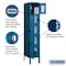 Salsbury Industries 5 Tier Box Vented Locker, 12"Wx66"Hx15"D, 5 Door, Blue, Unassembled 75155BL-U - alternate 2